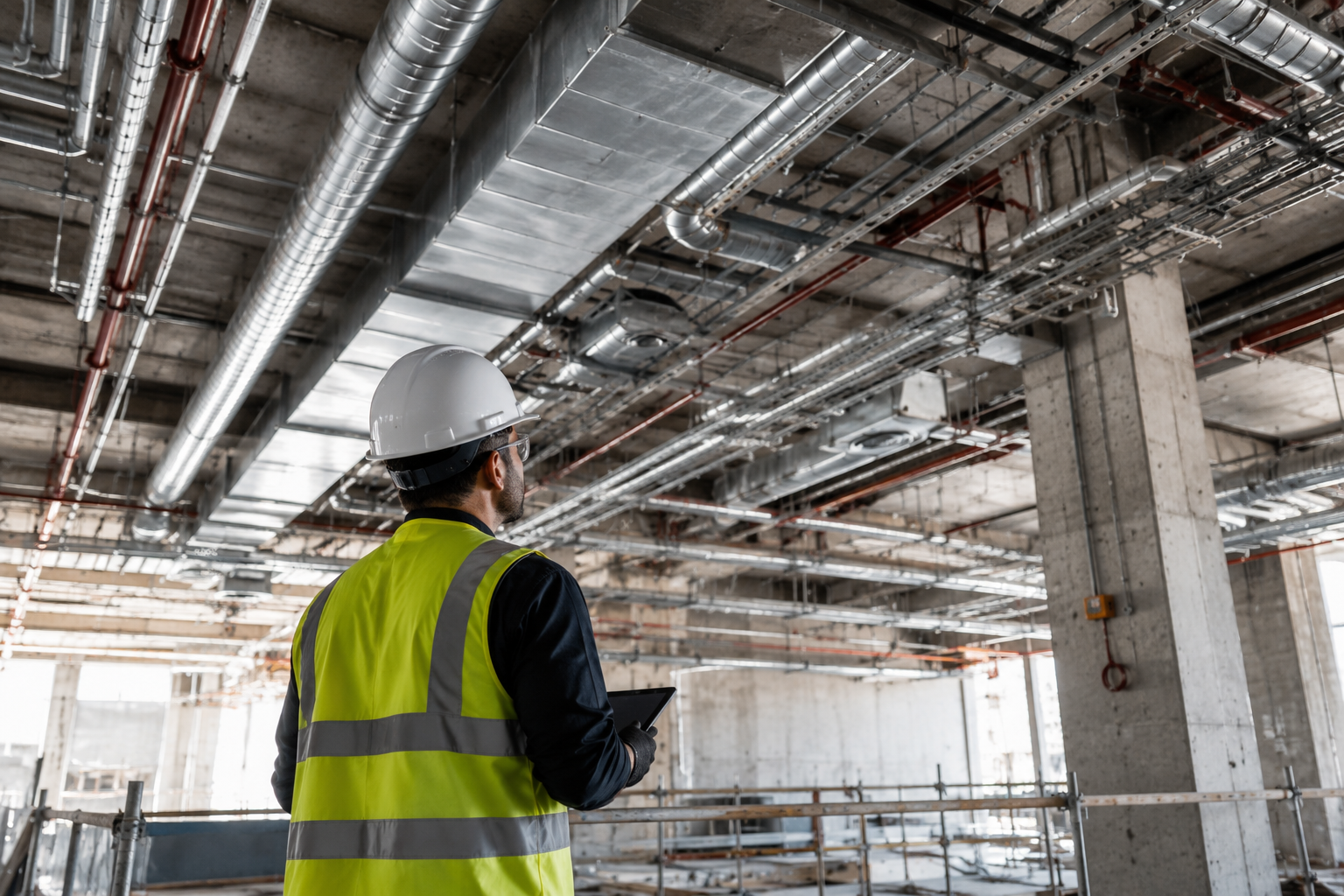 Concept inspection of mechanical and electrical building services